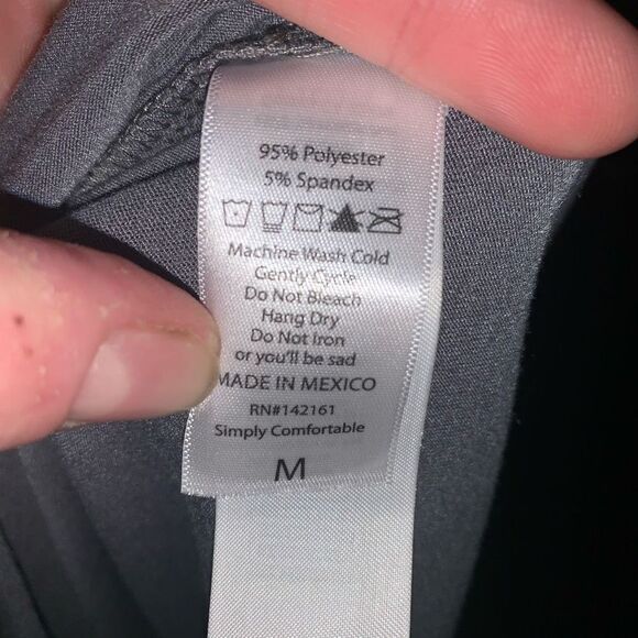 Lularoe I Speak French Fries gray Liv basic tee - Picture 3 of 3